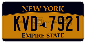 KVD7921  license plate in NY