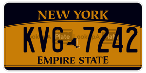 KVG7242 license plate in New York