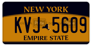 KVJ5609  license plate in NY