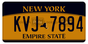 KVJ7894  license plate in NY