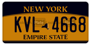 KVL4668 license plate in New York