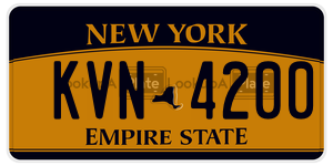 KVN4200 license plate in New York