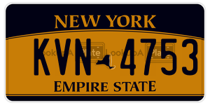 KVN4753  license plate in NY