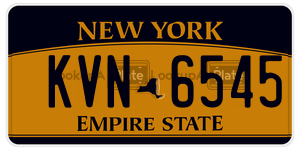KVN6545  license plate in NY