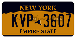 KVP3607  license plate in NY