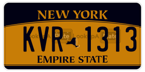 KVR1313  license plate in NY