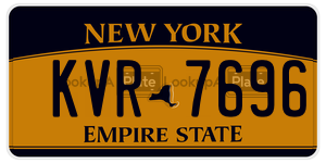 KVR7696  license plate in NY