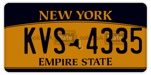 KVS4335  license plate in NY
