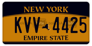 KVV4425  license plate in NY
