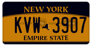 KVW3907  license plate in NY