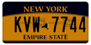 KVW7744  license plate in NY