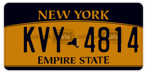 KVY4814  license plate in NY