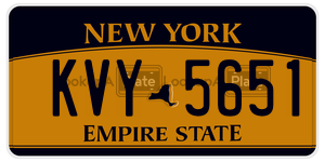 KVY5651  license plate in NY