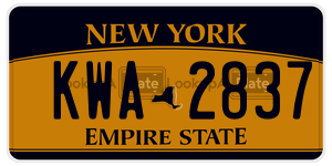 KWA2837  license plate in NY