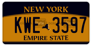 KWE3597  license plate in NY