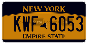 KWF6053  license plate in NY