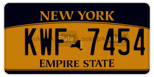 KWF7454  license plate in NY