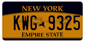 KWG9325  license plate in NY
