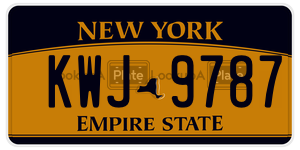 KWJ9787  license plate in NY