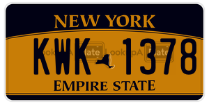KWK1378  license plate in NY