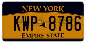 KWP8786  license plate in NY