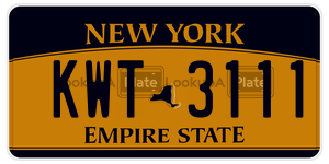 KWT3111  license plate in NY