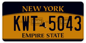 KWT5043  license plate in NY