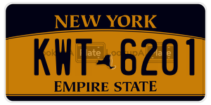 KWT6201 license plate in New York