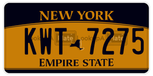 KWT7275 license plate in New York