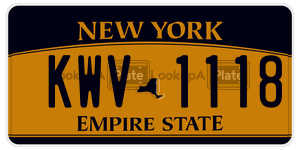 KWV1118 license plate in New York