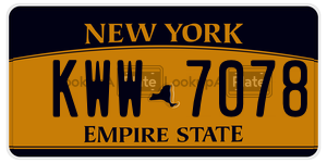 KWW7078  license plate in NY