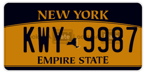KWY9987  license plate in NY