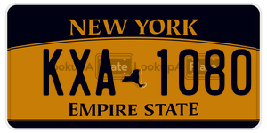 KXA1080  license plate in NY