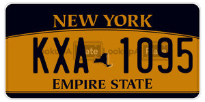 KXA1095  license plate in NY