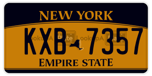 KXB7357  license plate in NY