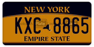 KXC8865  license plate in NY