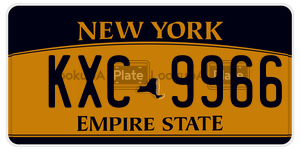 KXC9966  license plate in NY