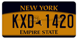KXD1420  license plate in NY