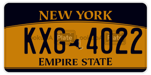KXG4022 license plate in New York