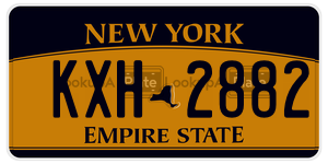 KXH2882  license plate in NY