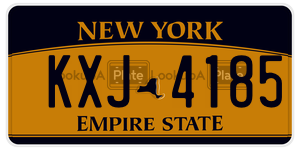 KXJ4185 license plate in New York