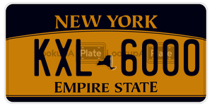 KXL6000  license plate in NY