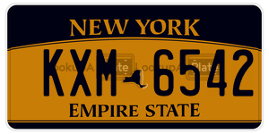 KXM6542  license plate in NY