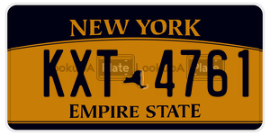 KXT4761  license plate in NY