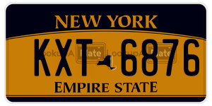 KXT6876 license plate in New York