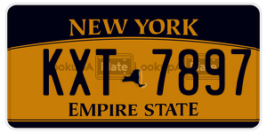 KXT7897  license plate in NY