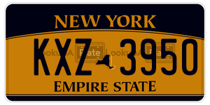 KXZ3950  license plate in NY