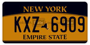 KXZ6909  license plate in NY