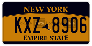KXZ8906  license plate in NY