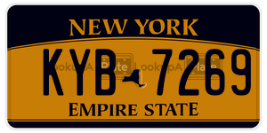 KYB7269 license plate in New York